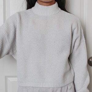 Hollister Cream Turtleneck Sweater